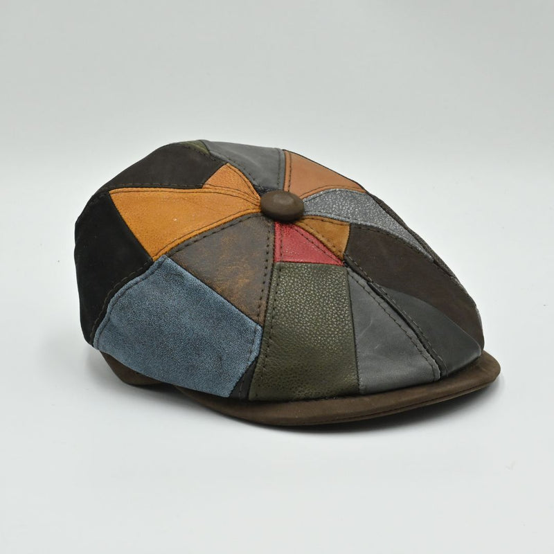 Napoli Leather Newsboy Hat