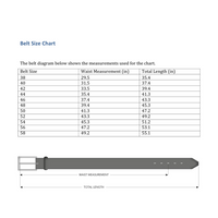 Size Chart on how to measure yourself to find the right belt. | All