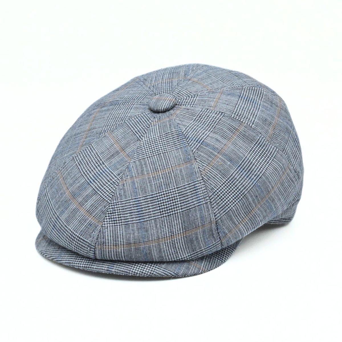 Alfredo Newsboy Hat – Italian 8 Panel Linen Summer Cap. Cappello