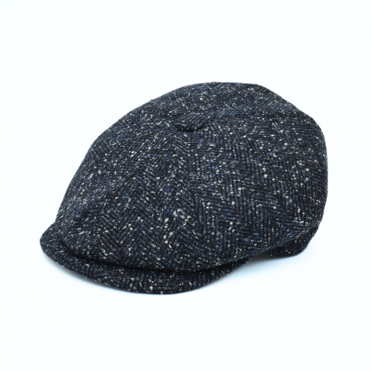 Blue 8 panel Newsboy Fantasy Hat on white background