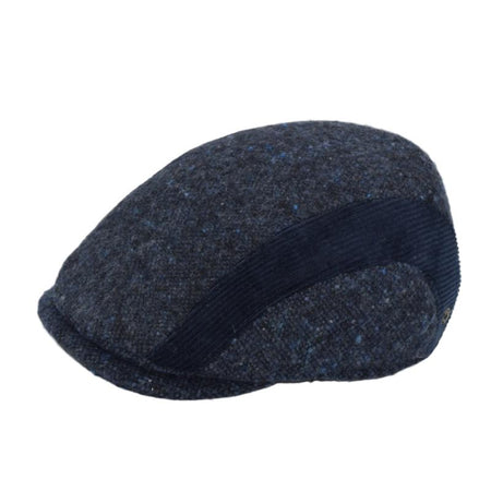 Tweed Cap With Velvet Bands