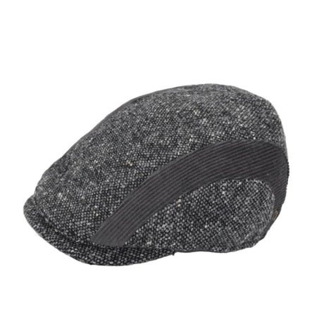 Tweed Cap With Velvet Bands