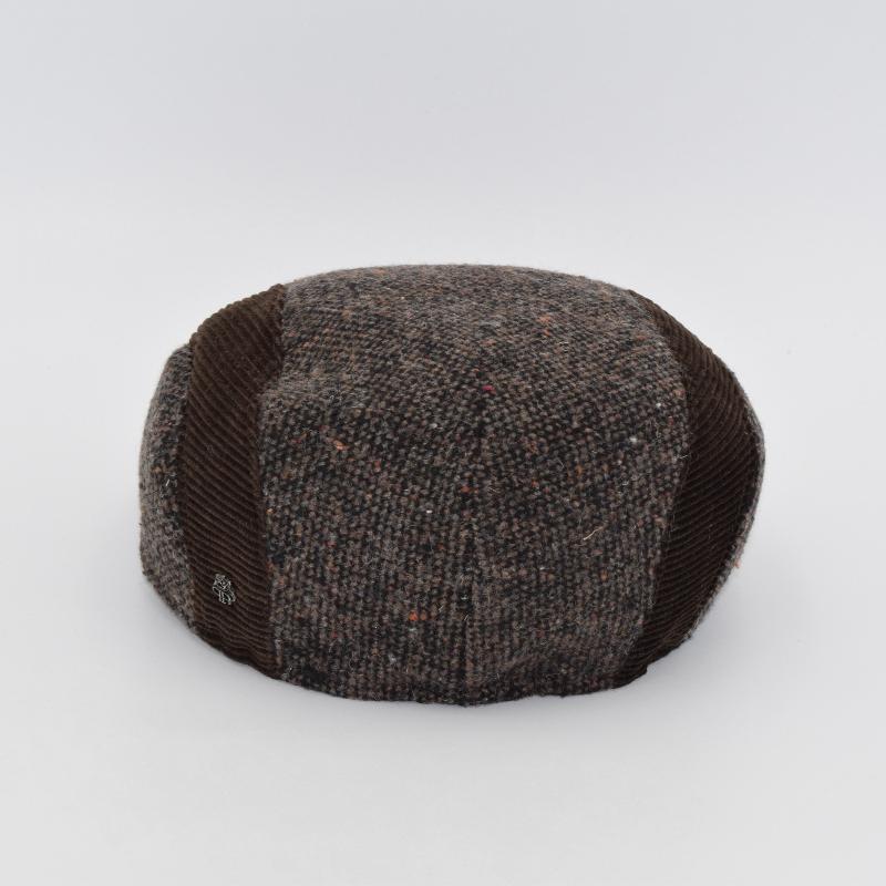 Tweed Cap With Velvet Bands