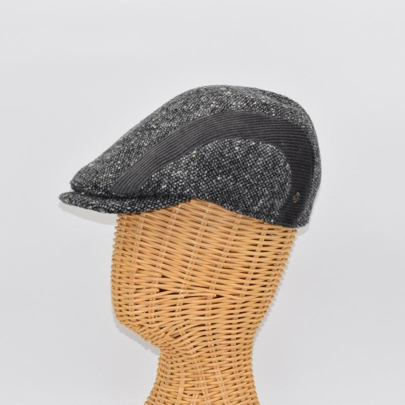 Tweed Cap With Velvet Bands