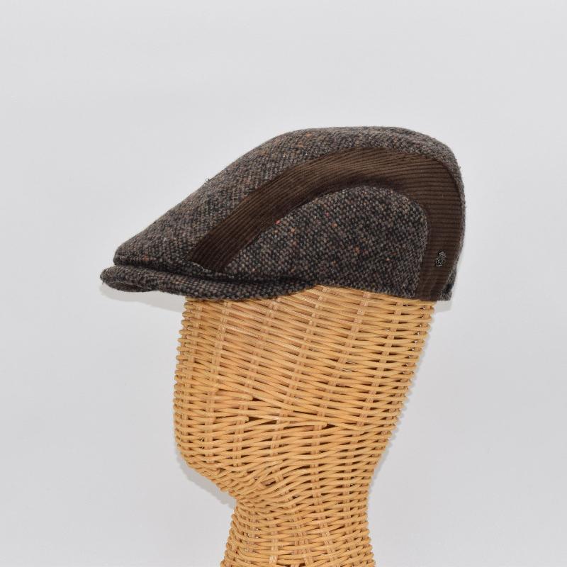 Tweed Cap With Velvet Bands