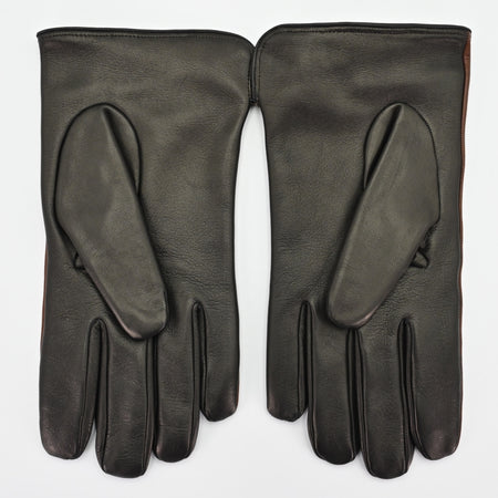 Men's Two-Tone Lambskin Leather Gloves