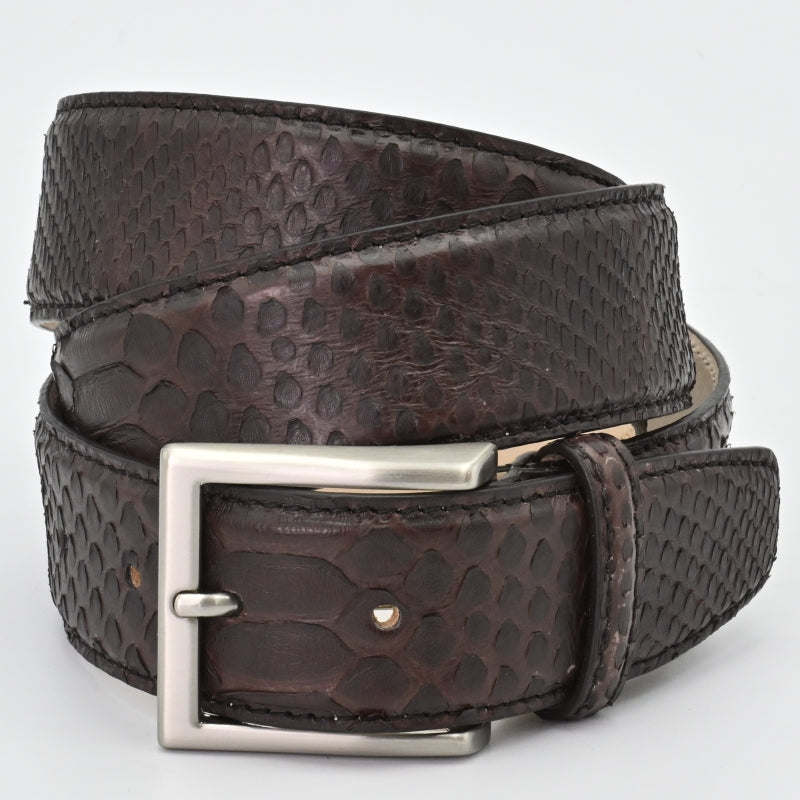 OLIMACI & CO. Brown Python Belt