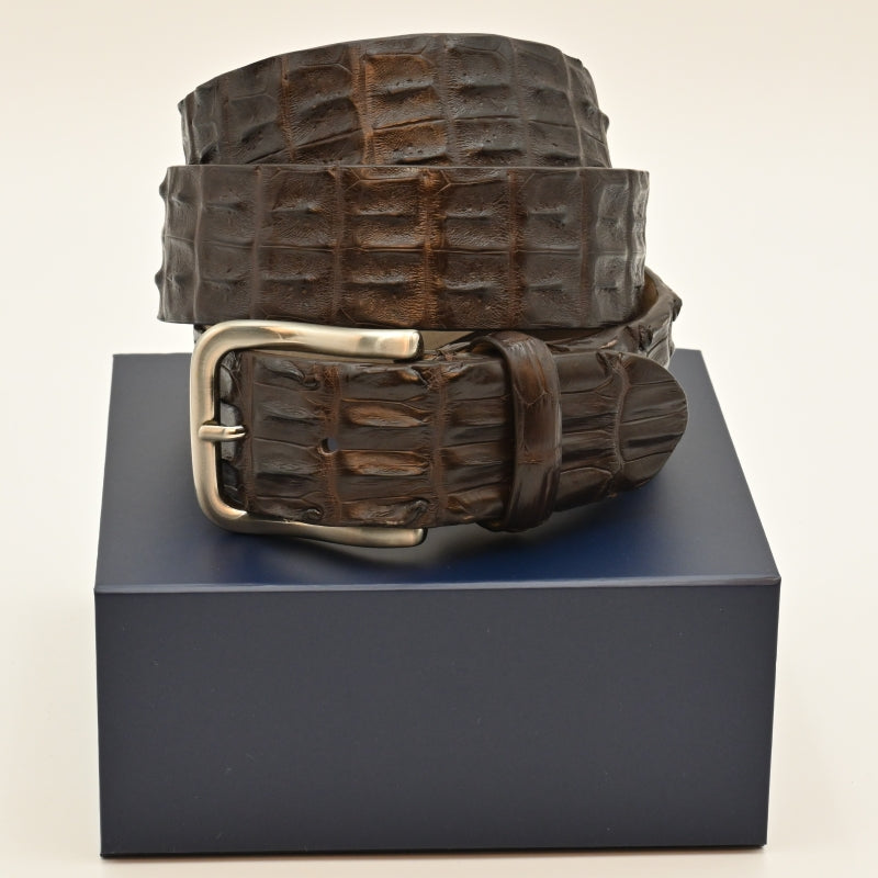 OLIMACI & CO. Brown Crocodile Belt