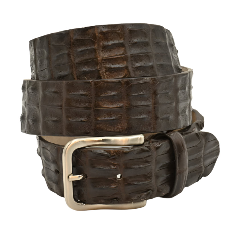 OLIMACI & CO. Brown Crocodile Belt