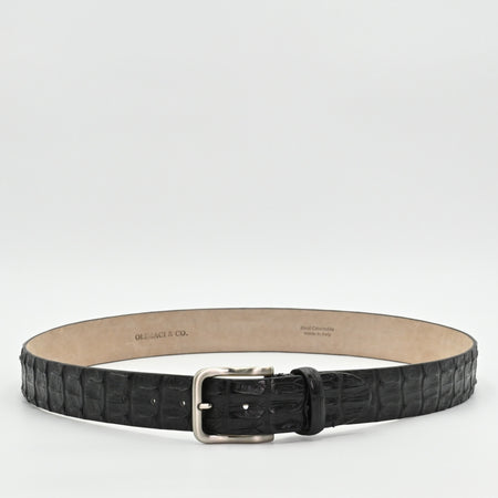 OLIMACI & CO. Black Crocodile Belt