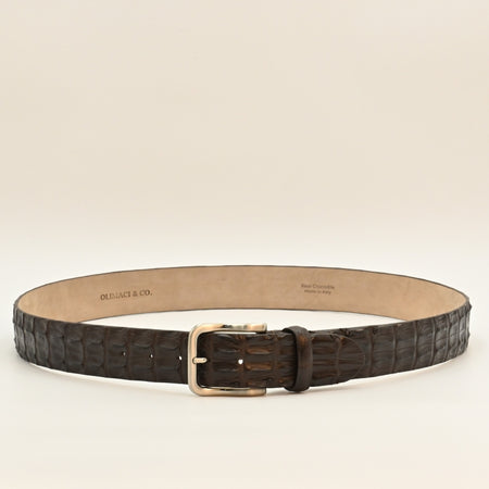 OLIMACI & CO. Brown Crocodile Belt