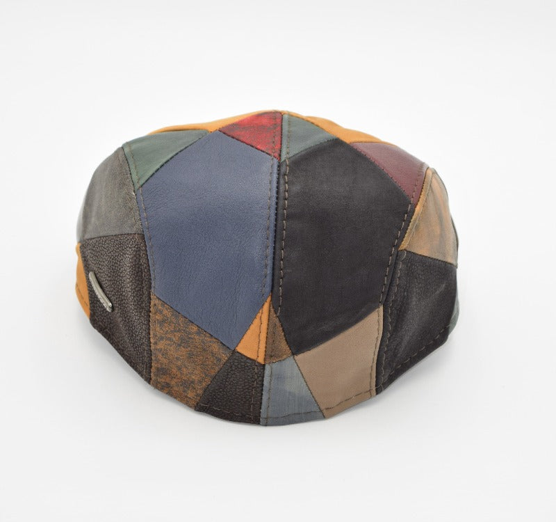Leather Patchwork Cap – Cappello Fashion Company