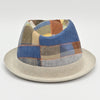 Linen Patchwork Pork Pie Hat