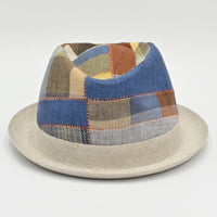 Linen Patchwork Pork Pie Hat