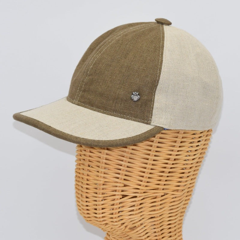 Two Tone Linen Baseball Cap