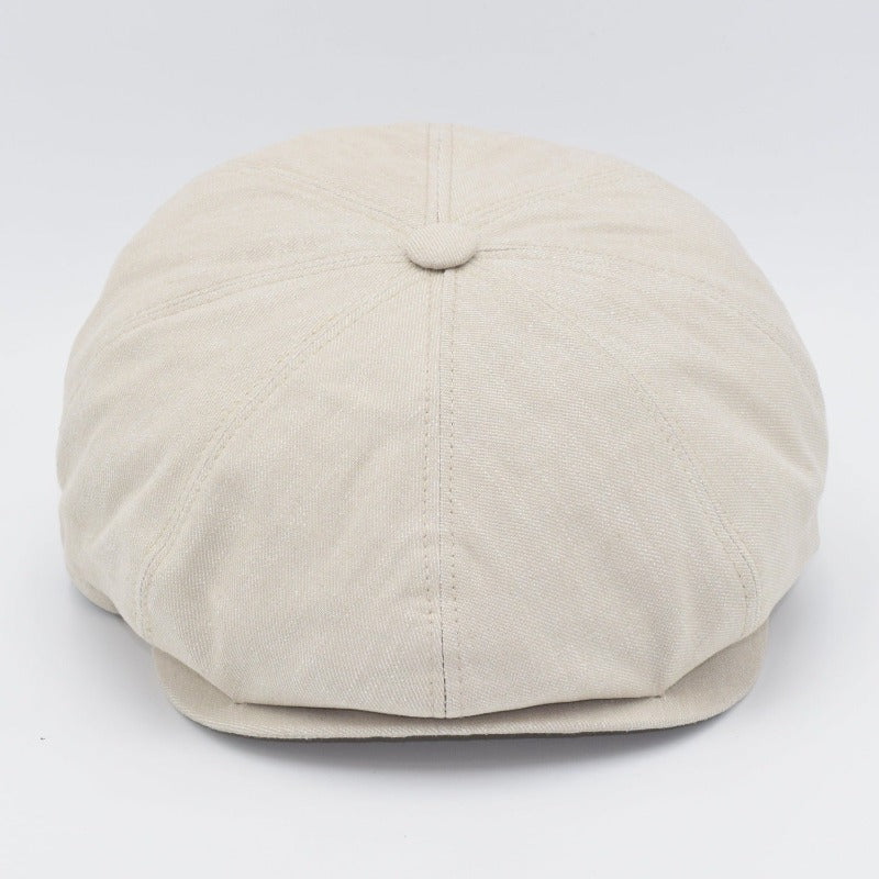 Newsboy Style Linen Hat