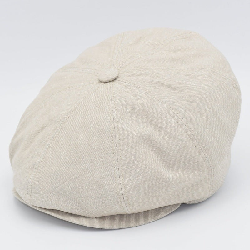 Newsboy Style Linen Hat