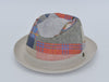 Linen Patchwork Porkpie Hat