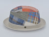 Linen Patchwork Porkpie Hat