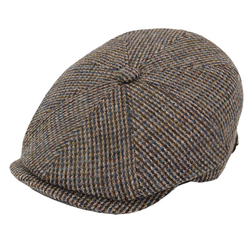 Harris Tweed Patterned Newsboy Hat