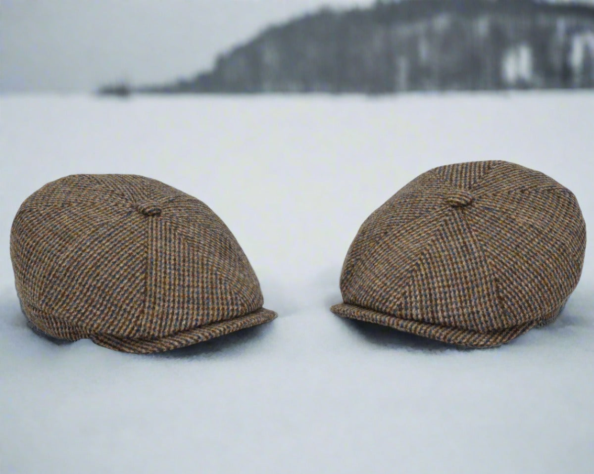 Harris Tweed Patterned Newsboy Hat