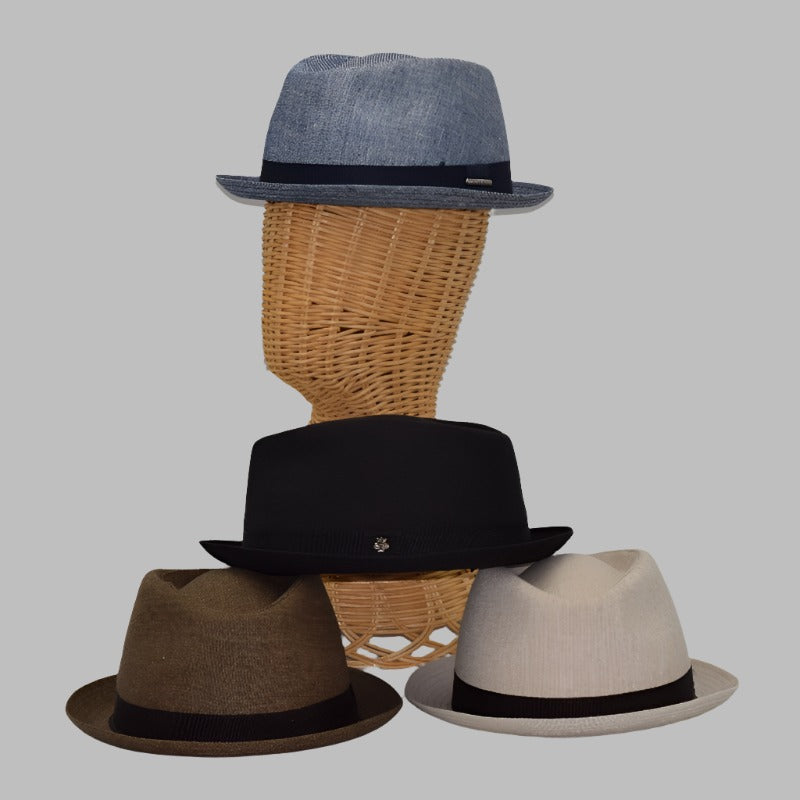 Linen Porkpie Hat