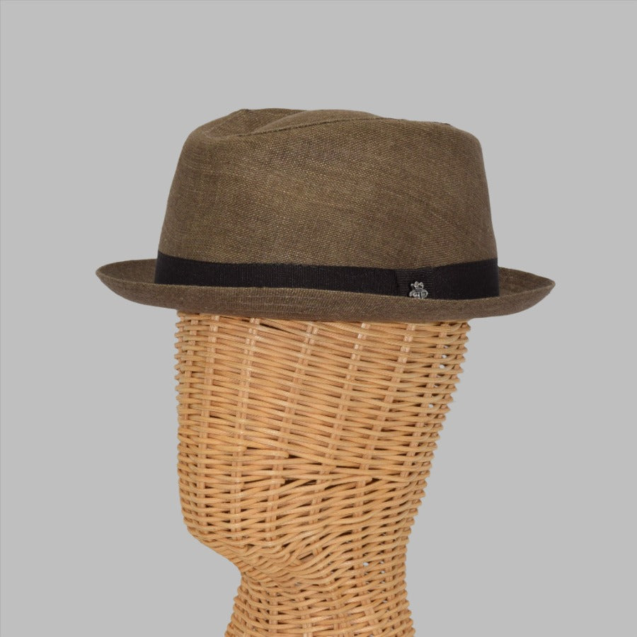 Linen Porkpie Hat