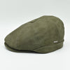green Firenze Leather Newsboy Hat side view