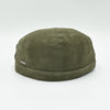 green Firenze Leather Newsboy Hat back view