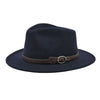 Navy blue Indiana Jones–style crushable wool fedora, Italian craftsmanship