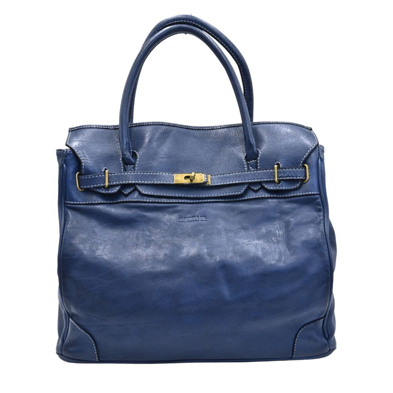 blue Firenze-soft-leather-handbag-front