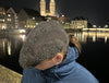 Tweed Cap With Velvet Bands