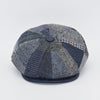 blue newsboy hat front view