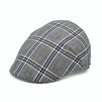 Grey Checkered Cap front view