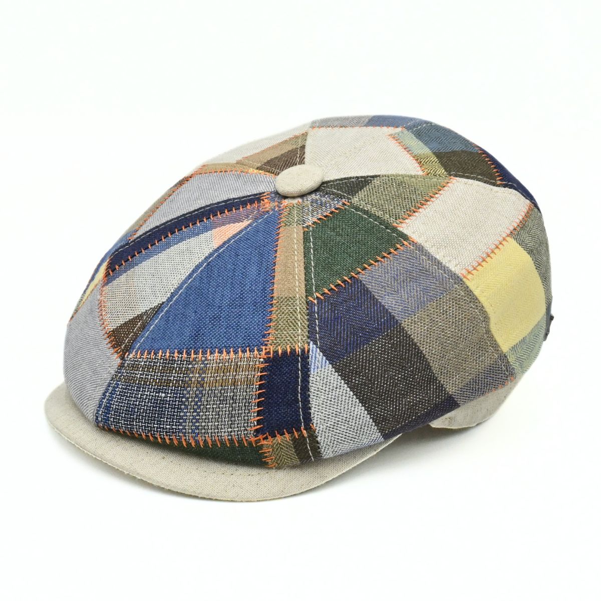 Italian Patchwork Newsboy Hat | Handmade in Italy | Limited
