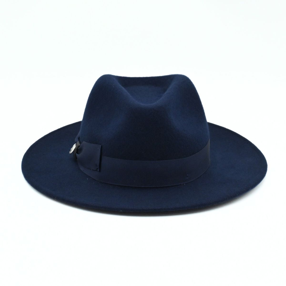 Women's Navy Water-Resistant Felt Hat on white background