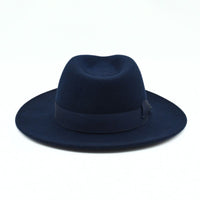 Women's Navy Water-Resistant Felt Hat on white background