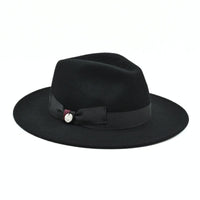 Women's Black Water-Resistant Felt Hat on white background