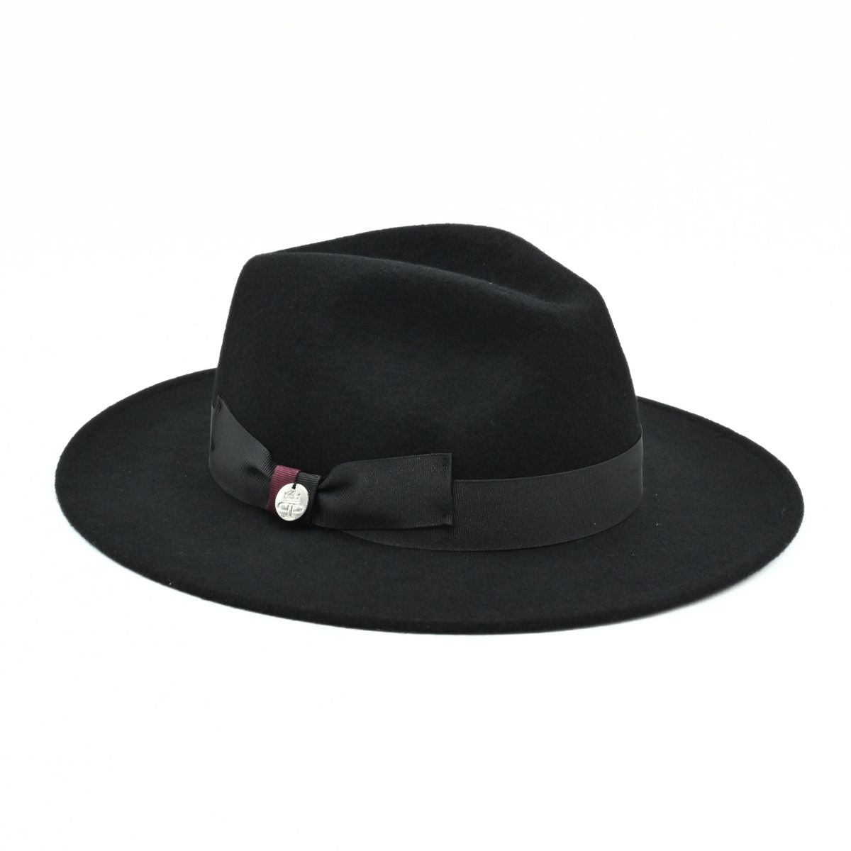 Women's Black Water-Resistant Felt Hat on white background