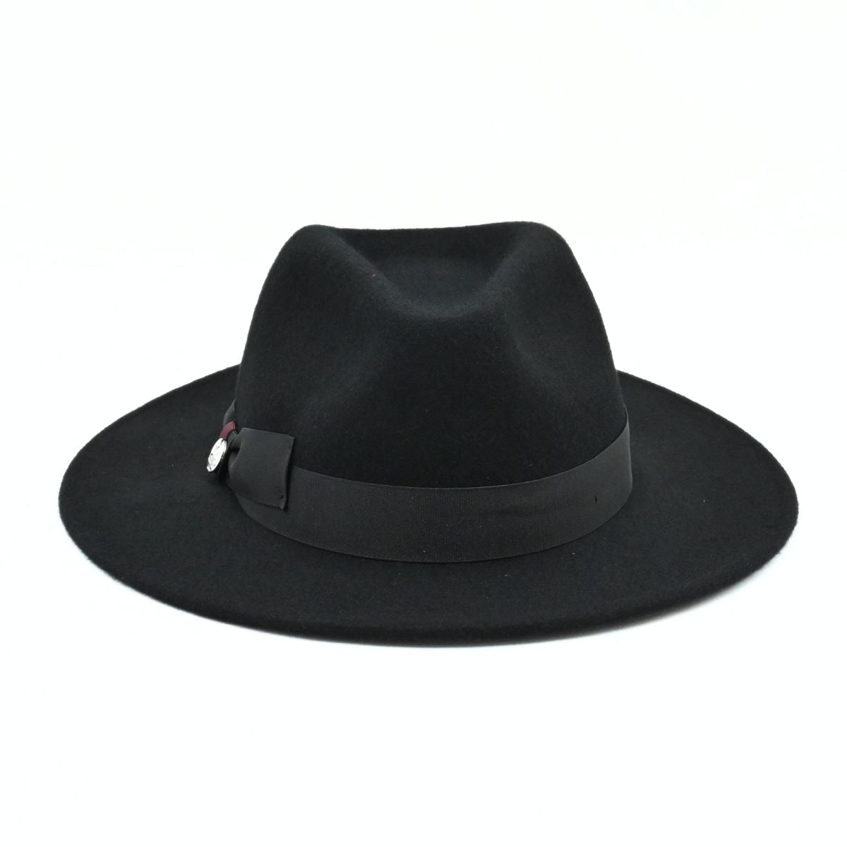 Women's Black Water-Resistant Felt Hat on white background