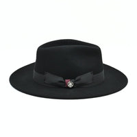 Women's Black Water-Resistant Felt Hat on white background