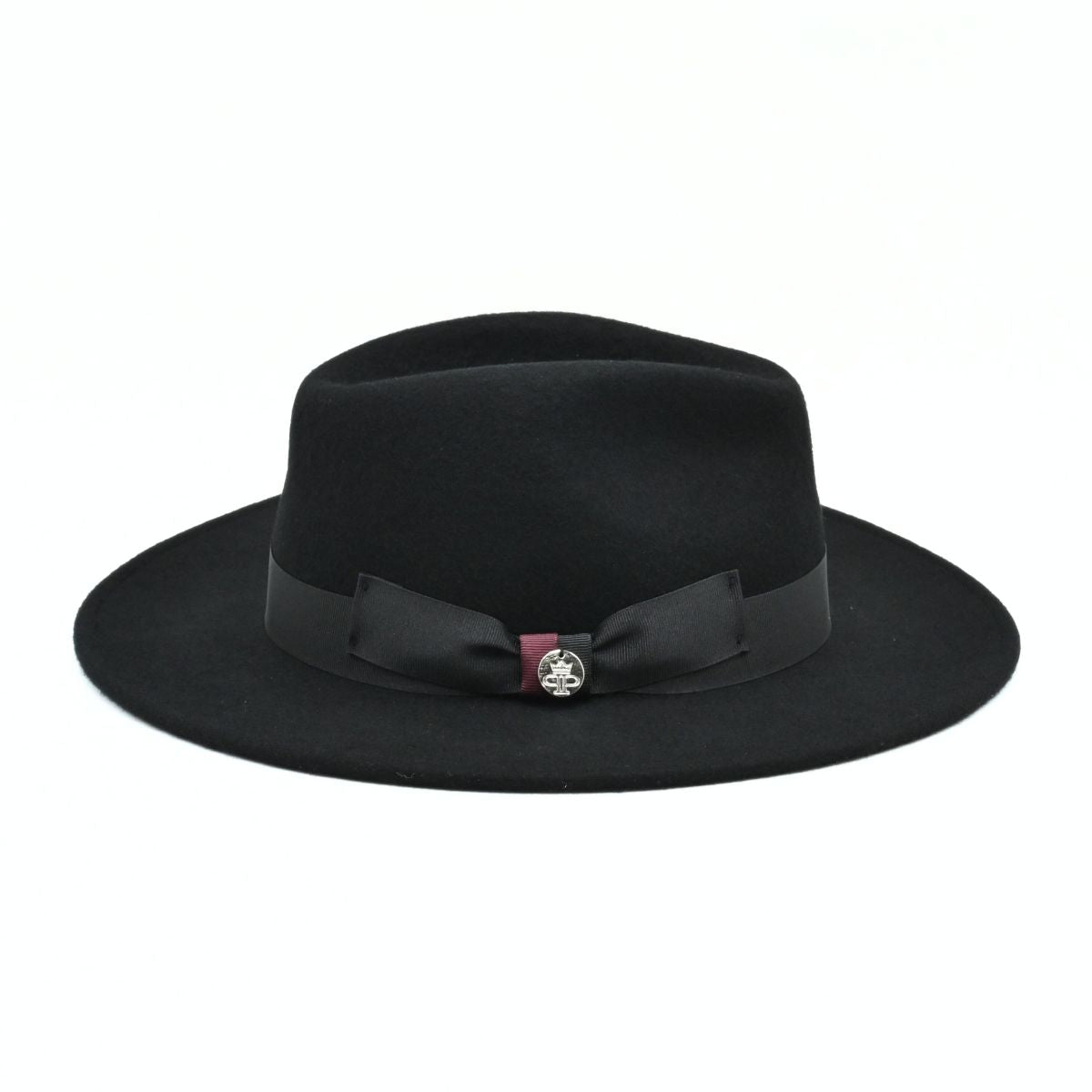 Women's Black Water-Resistant Felt Hat on white background