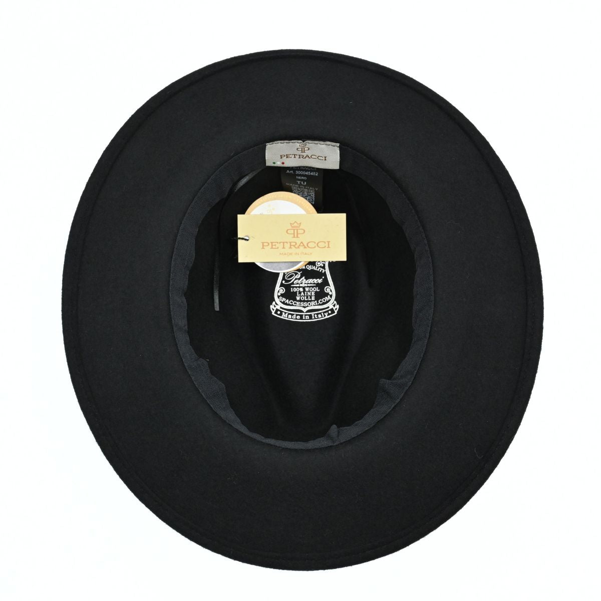 Women's Black Water-Resistant Felt Hat on white background