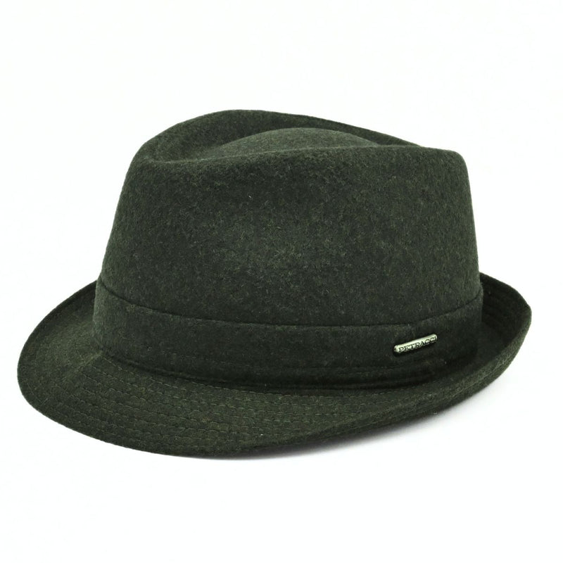 Green Alpine Water-Resistant Hat on white background