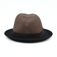 Black/Brown 1930’s Style Two Tone Hat on white background