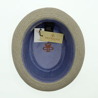 Bordo Bottoli Linen Pork Pie Hat liner on white background