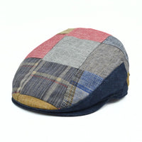 multicolor Perugia Patchwork Pattern Cap on white background