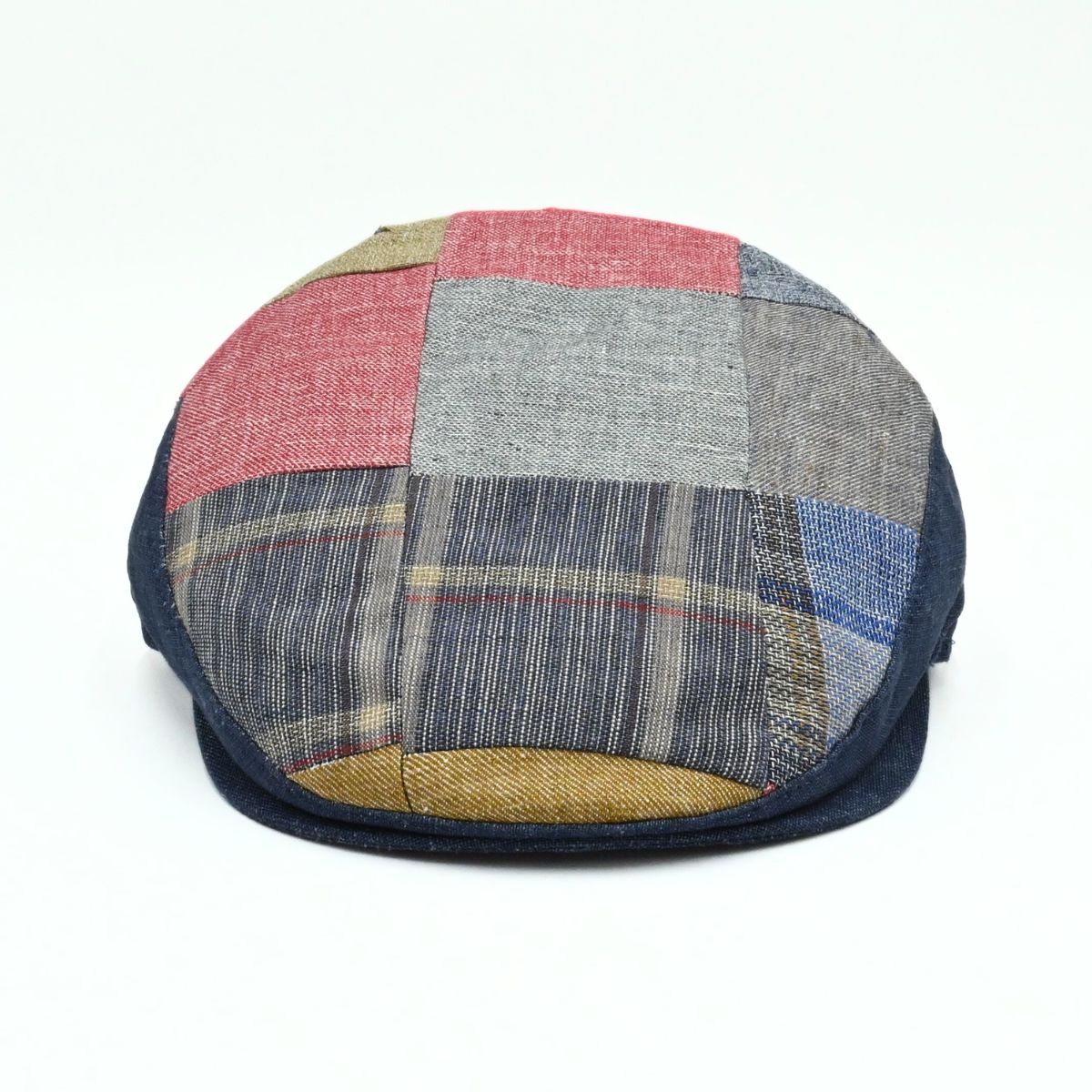 multicolor Perugia Patchwork Pattern Cap on white background