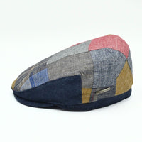 multicolor Perugia Patchwork Pattern Cap on white background