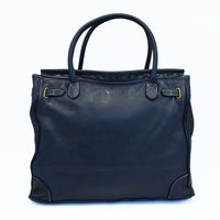 Blue Firenze Soft Leather Handbag front view